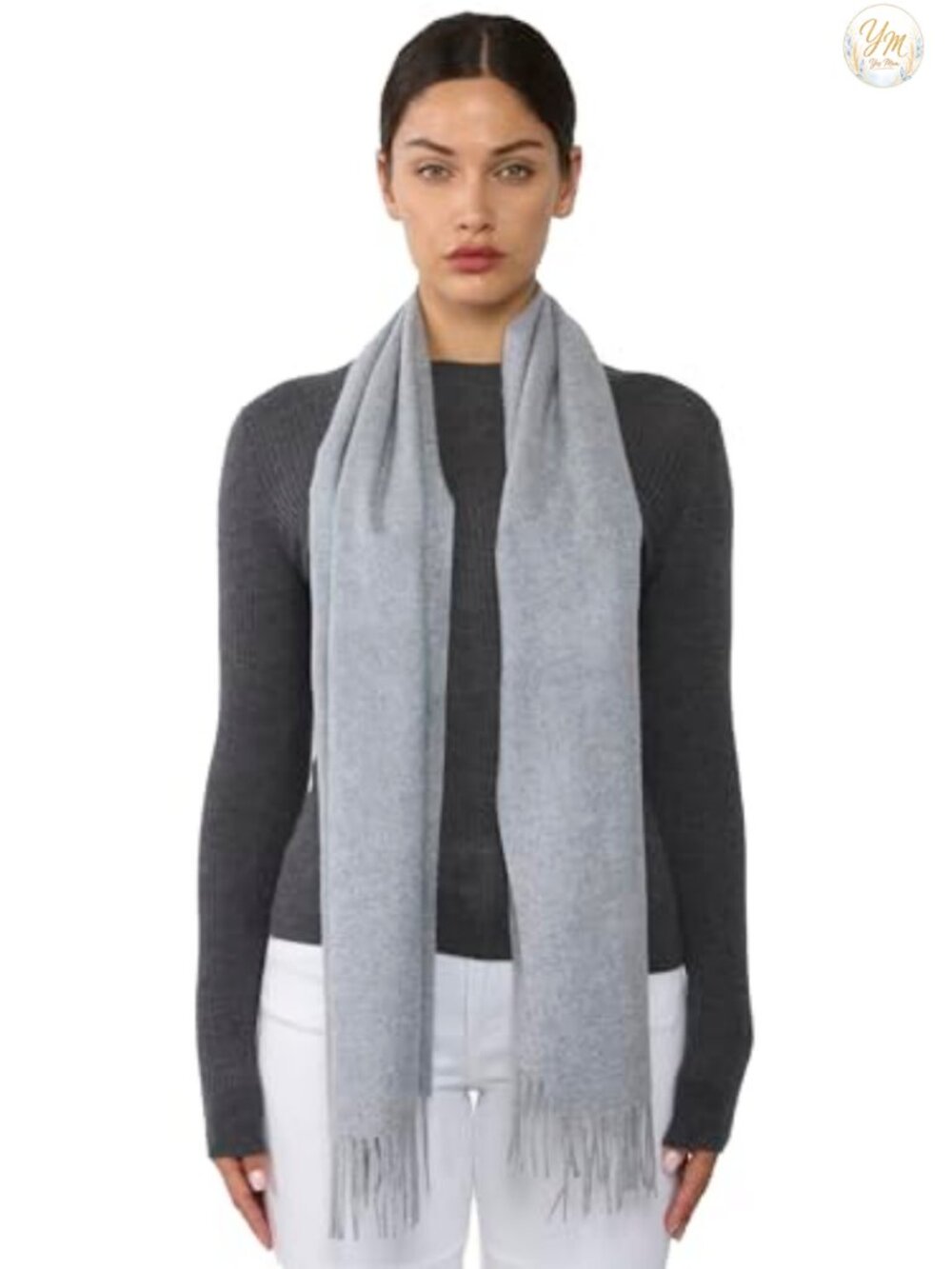100% Pure Cashmere Scarf Women Lightweight Winter Neck Warmer